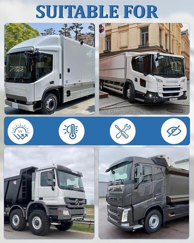 2Pcs Semi Truck Side Window Sun Shades,Upgraded 21×23" UV Protection Sunblock Side Window Shade with Suction Cup,Semi Truck Accessories for Kenworth,Volvo VNL,RV,Freightliner,International Trucks in Kuwait