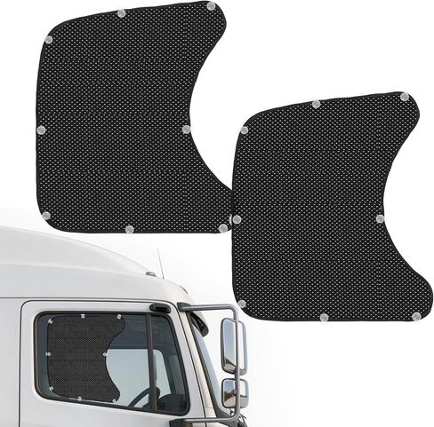 2Pcs Semi Truck Side Window Sun Shades,20×23" UV Protection Sunblock Side Window Shade with Suction Cup,Semi Truck Accessories for Kenworth,Volvo VNL,RV,Freightliner,International Trucks in Kuwait