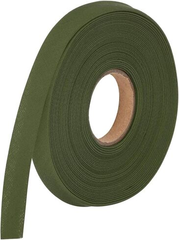 1/2" & 1" Double Fold Bias Tape, Soft Polyester Cotton Bulk Bias Binding for Sewing, Quilting, Hemming, Crafting & DIY Projects, Continuous Easy-Use Trim (Dark Green, 1/2 Inch x 10 Yards) in Kuwait