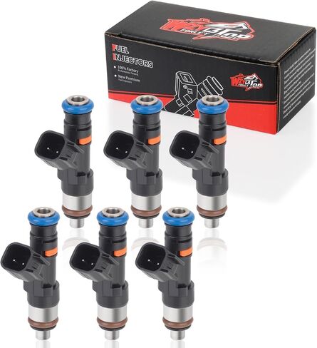مجموعة حاقن الوقود مكونة من 6 قطع 0280158055 متوافقة مع Ford Explorer Sport Trac 2007-2010، Mustang 2005-2010، Ranger 2005-2011، Mercury Mountaineer 2006-2010، V6 4.0L، يستبدل #822-11193 FJ818 in Kuwait
