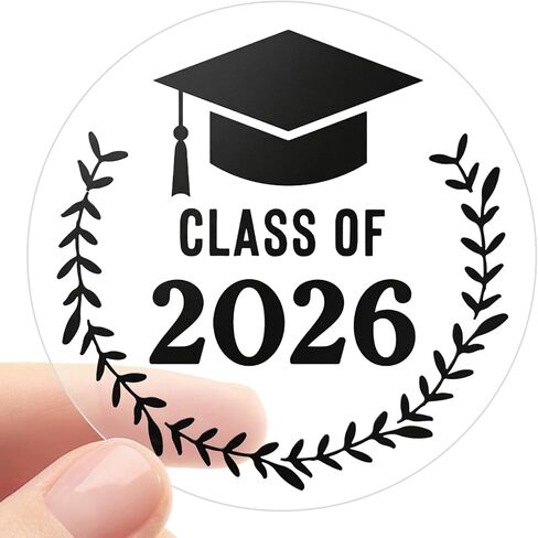 100 قطعة من ملصقات التخرج فئة 2026، ملصقات ختم رقائق ذهبية شفافة لدعوات التخرج 2026، إعلانات التخرج، الأظرف، هدايا الحفلات، تغليف الهدايا والدعوات، 1.6 بوصة (ذهبي) in Kuwait