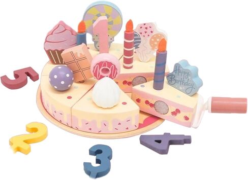 Brownroot Wooden Play Kitchen Accessories Set, Pretend Play Food & Cooking Toys with Pots, Pans, Dishes and Storage Bag, Montessori Restaurant Role Play Gift for Toddlers Kids Boys Girls 3+ in Kuwait