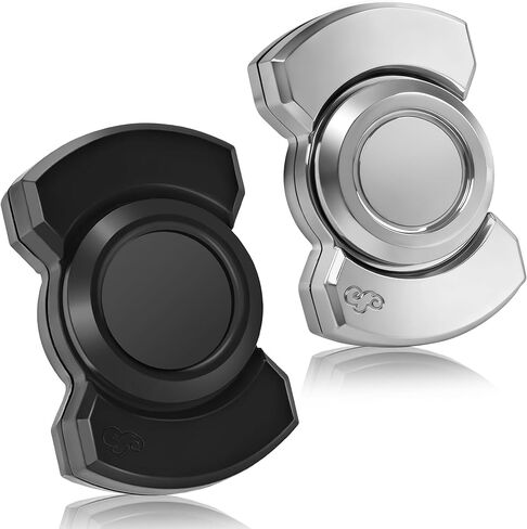 3-in-1 Fidget Spinner Toy for Adult Metal Slider Clicker Spinner Magnetic for Adult Men Office Desk Toy Stress Anxiety Relief ADHD Magnet EDC Cool Gadget Gifts Easter Basket Stuffer - Silver in Kuwait