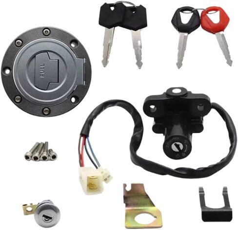 مفتاح الإشعال غطاء غاز الوقود مفتاح قفل المقعد مجموعة متوافقة مع YZF R1 2002-2003 2007-2022 R6 2004 2006-2022 FJR1300 2001-2022 FZ6(B) in Kuwait