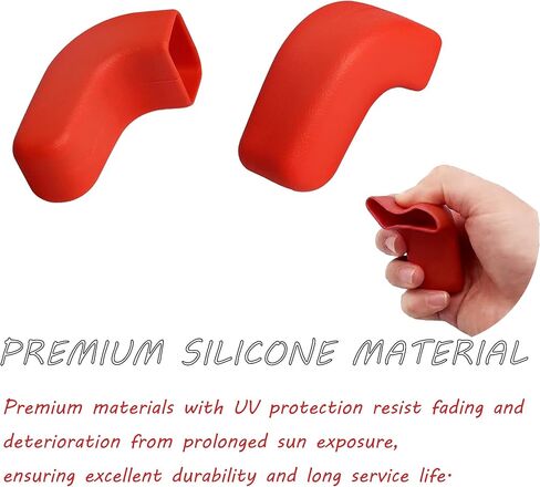 Tow Hook Covers - 2 PCS Tow Trailer Hitch Receiver Cover for Jeep Wrangler JK JL 4XE TJ & Gladiator JT 2007-2026 - Front Bumper Rubber Sleeve Protectors, Exterior Styling Accessories in Kuwait