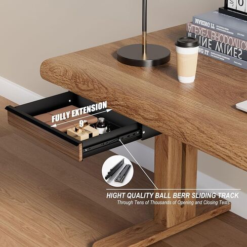 Under Desk Drawer, Solid Walnut Wood Panel – Sturdy Ball Bearing Slides, Easy Under-Desk Mount, Integrated Handle, Desktop Organizer for Office & Home Workstation in Kuwait
