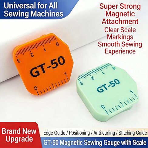 4 PCS Magnetic Seam Guide for Sewing Machine,Multifunctional Polygonal Hemmer Guide with Scale,Universal Sewing Quilting Supplies Accessories Tools in Kuwait