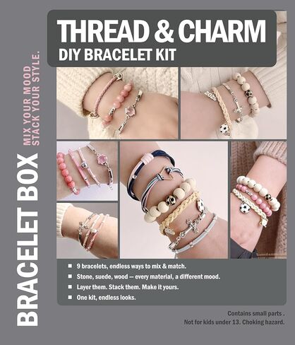 Bracelet Making Kit – Pink Leather & Faux Suede Cords with Soccer Charm, 2026 Metal Charms, Jade & Wood Beads – DIY Friendship Bracelet Kit for Teens Girls Adults – Unique Gift for Soccer Fans & Graduation in Kuwait