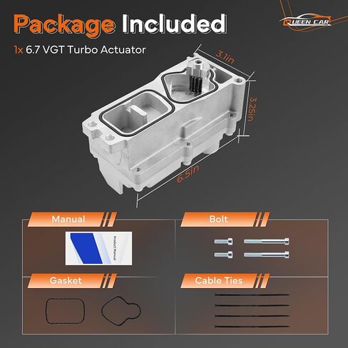 68444771AA Turbo Actuator with Adaptive Compatible with 2019-2024 Dodge Ram 2500 3500 4500 5500 6.7L Turbocharger Actuator VGT,Replaces 5456365,5498271RX, Fit for Holset HE300VG HE351VE VHT Turbo in Kuwait
