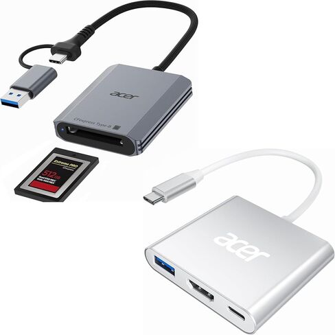 حزمة قارئ بطاقات Acer CFexpress Type B مع محول USB C إلى HDMI in Kuwait