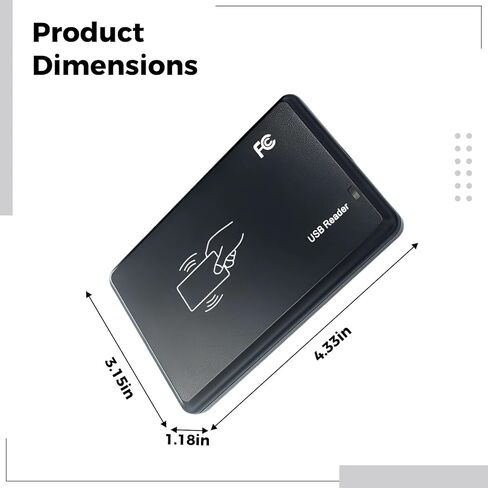 قارئ بطاقات M1، قارئ/كاتب 13.56 ميجا هرتز، توصيل وتشغيل USB، 4.3 × 3.1 × 1.2 بوصة in Kuwait