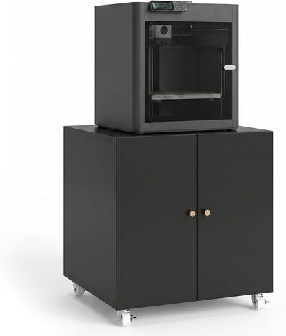 3D Large Printer Stand with Storage,Mobile Printer Table with Doors and Adjustable Shelves,Metal Printer Cabinet for Home Office, Printer Cart for Copier and Fax Machine,Black in Kuwait