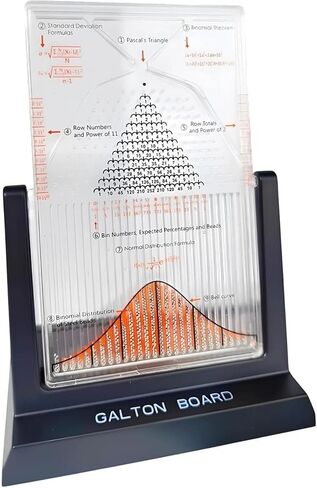 Galton Board, Desk Galton Board Probability Demonstration Model with Bell Curve, Physics Lab Teaching Tool for Normal and Random Distribution, STEM Education in Kuwait