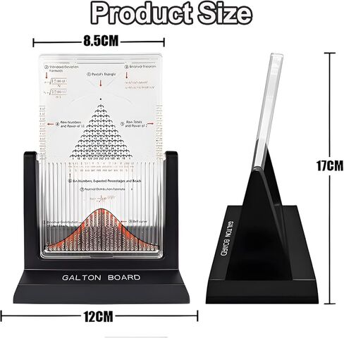 Galton Board, Desk Galton Board Probability Demonstration Model with Bell Curve, Physics Lab Teaching Tool for Normal and Random Distribution, STEM Education in Kuwait