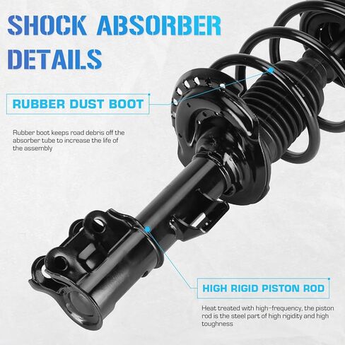 172708 172709 Front Struts Shocks w/Coil Springs for Hyundai Elantra Sedan 1.8L (GLS, Limited) 2011-2013/ for Hyundai Elantra Sedan (1.8L, 2.0L) ALL Models 2014-2016, Strut Shock Absorbers Assemblies in Kuwait