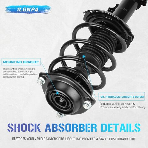 172708 172709 Front Struts Shocks w/Coil Springs for Hyundai Elantra Sedan 1.8L (GLS, Limited) 2011-2013/ for Hyundai Elantra Sedan (1.8L, 2.0L) ALL Models 2014-2016, Strut Shock Absorbers Assemblies in Kuwait