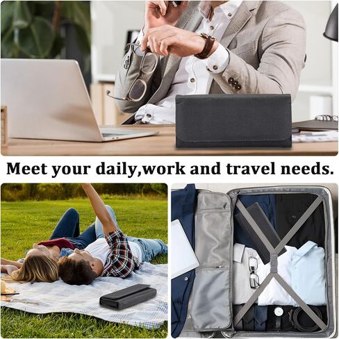 حقيبة نقود BSTKEY مع 7 جيوب، منظم محفظة نقود، حقيبة نقود متعددة الاستخدامات للميزانية والادخار، منظم فواتير النقود الصغيرة حامل أموال السفر (أسود) in Kuwait