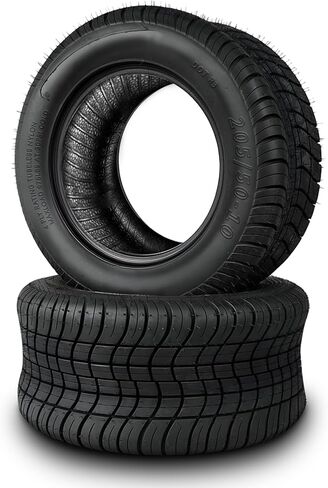 إطارات TRIPOWER لعربة الجولف 205/50-10 - 205/50/10 10 بوصة إطار DOT Street لعربة الجولف E-Z-GO Club Car، مقاومة منخفضة للدوران، 4PR بدون أنبوب، سعة 675 رطل، مجموعة من 4 in Kuwait