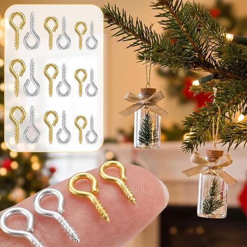 800 Pcs Screw Eye Pins Kit, Gold and Silver Eye Pins for Jewelry Making, 3 Sizes Alloy Material Eyelet Screws for DIY Crafts in Kuwait