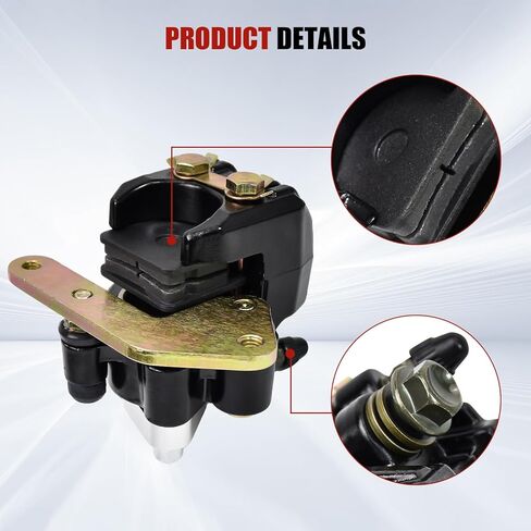 أسطوانة رئيسية لفرجار الفرامل الخلفية من Hex Autoparts مع مجموعة خرطوم متوافقة مع Yamaha Warrior 350 YFM350X 1987-2004، استبدل 1UY-2580W-01-00 3GD-2583V-00-00 in Kuwait