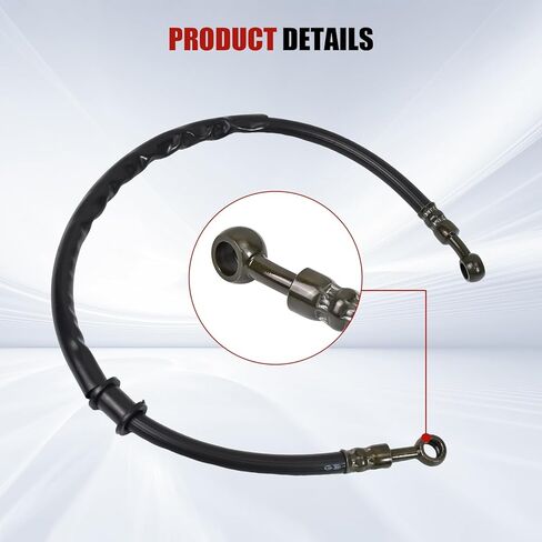 أسطوانة رئيسية لفرجار الفرامل الخلفية من Hex Autoparts مع مجموعة خرطوم متوافقة مع Yamaha Warrior 350 YFM350X 1987-2004، استبدل 1UY-2580W-01-00 3GD-2583V-00-00 in Kuwait