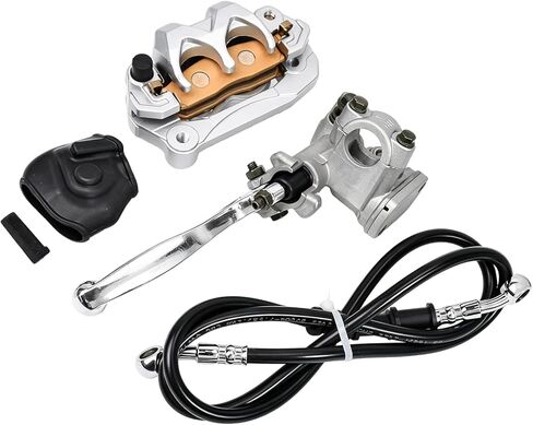 طقم خرطوم أسطوانة رئيسية لفرجار الفرامل الأمامية من Hex Autoparts متوافق مع Yamaha TT-R125 L/E/LE 2000-2024، استبدل 3UN-2580T-00-00، 3SP-25870-01-00، 5HP-25872-00-00 in Kuwait