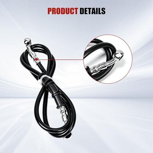 طقم خرطوم أسطوانة رئيسية لفرجار الفرامل الأمامية من Hex Autoparts متوافق مع Yamaha TT-R125 L/E/LE 2000-2024، استبدل 3UN-2580T-00-00، 3SP-25870-01-00، 5HP-25872-00-00 in Kuwait