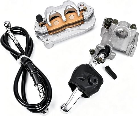 طقم خرطوم أسطوانة رئيسية لفرجار الفرامل الأمامية من Hex Autoparts متوافق مع Yamaha TT-R125 L/E/LE 2000-2024، استبدل 3UN-2580T-00-00، 3SP-25870-01-00، 5HP-25872-00-00 in Kuwait