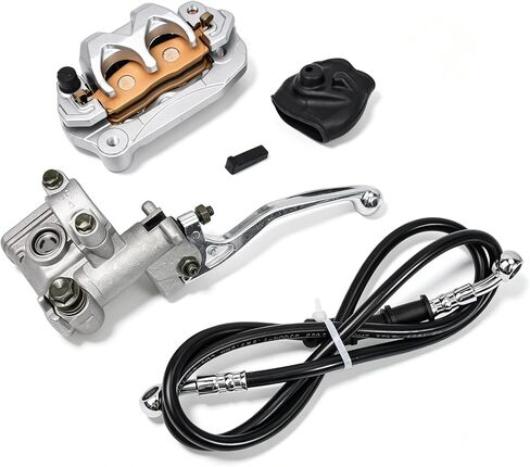 طقم خرطوم أسطوانة رئيسية لفرجار الفرامل الأمامية من Hex Autoparts متوافق مع Yamaha TT-R125 L/E/LE 2000-2024، استبدل 3UN-2580T-00-00، 3SP-25870-01-00، 5HP-25872-00-00 in Kuwait
