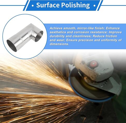 Motoforti 3" OD 90° Mandrel Bend Elbow 6" Length T304 Stainless Steel Exhaust Tube Piping Polishing l Extended Pipe for Welding Stair Handrail Silver Tone in Kuwait