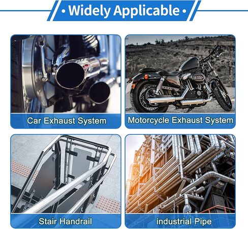 Motoforti 3" OD 90° Mandrel Bend Elbow 6" Length T304 Stainless Steel Exhaust Tube Piping Polishing l Extended Pipe for Welding Stair Handrail Silver Tone in Kuwait