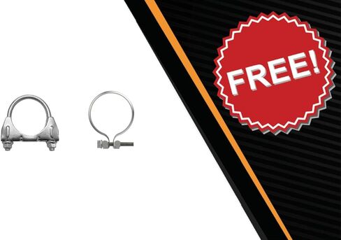 Exhaust Extension Pipe Compatible for Chevy Tahoe 2009 4.8L | Chevy Tahoe 2009-2014 5.3L | Stainless Steel | Northeastern Exhaust | Free Clamps Included | Direct-Fit Replacement in Kuwait