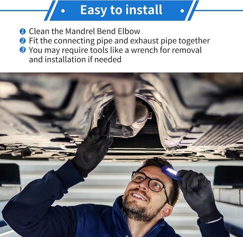Motoforti 1.625" OD 90° Mandrel Bend Elbow 4" Length T304 Stainless Steel Exhaust Tube Piping Polishing l Extended Pipe for Welding Stair Handrail HVAC in Kuwait