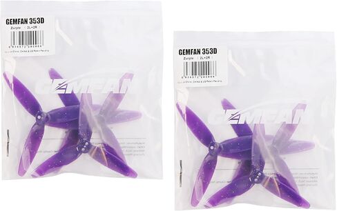 8 أزواج من دعامات المروحة Gemfan 353D ذات 3 شفرات مع 1.5 مم/3 فتحات لطائرة السباق بدون طيار FPV مقاس 3.5 بوصة in Kuwait