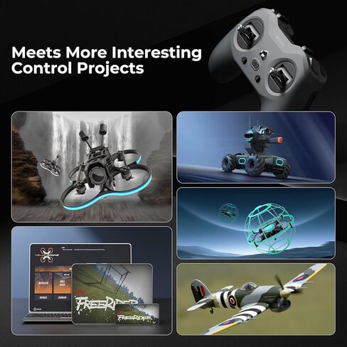 BETAFPV LiteRadio 4 Radio Transmitter Remote Controller, 10-CH Adjustable, Support Bluetooth Connection, FPV Simulator, Built-in 2000mAh 1S Lipo Up to 8H, for Drone/Robot/Fixed-Wing/Drone Soccer-ELRS in Kuwait
