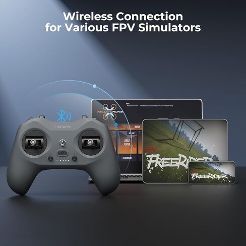 BETAFPV LiteRadio 4 Radio Transmitter Remote Controller, 10-CH Adjustable, Support Bluetooth Connection, FPV Simulator, Built-in 2000mAh 1S Lipo Up to 8H, for Drone/Robot/Fixed-Wing/Drone Soccer-ELRS in Kuwait