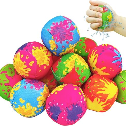 Irrmshr 20 Pack 2" Water Splash Balls Bomb,Absorbent Water Ball,Outdoor Water Fight Game Activities for Beach Pool,Summer Beach Soaking in Kuwait