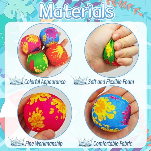 Irrmshr 20 Pack 2" Water Splash Balls Bomb,Absorbent Water Ball,Outdoor Water Fight Game Activities for Beach Pool,Summer Beach Soaking in Kuwait