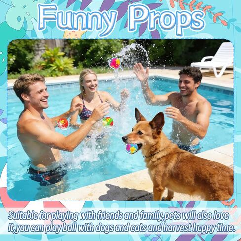 Irrmshr 20 Pack 2" Water Splash Balls Bomb,Absorbent Water Ball,Outdoor Water Fight Game Activities for Beach Pool,Summer Beach Soaking in Kuwait