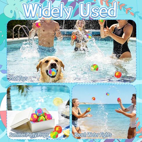 Irrmshr 20 Pack 2" Water Splash Balls Bomb,Absorbent Water Ball,Outdoor Water Fight Game Activities for Beach Pool,Summer Beach Soaking in Kuwait