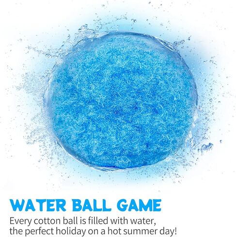 60PCS Reusable Water Balloons, Water Balloons.Cotton Water Balls, Water Splash Balls, Water Balloon Game, Summer Toys and Out, Water Balloons for Kids in Kuwait