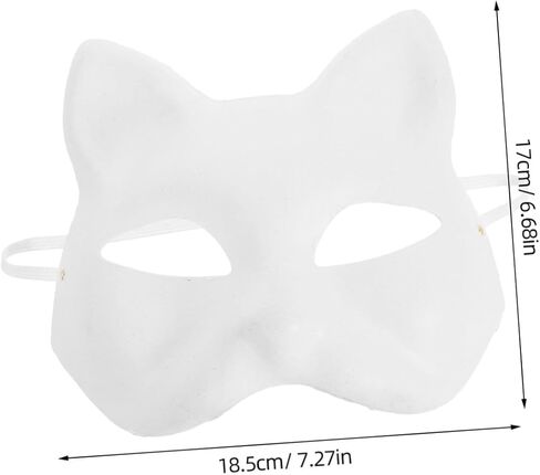 ERINGOGO 1 Set Decorative Set DIY Unfinished Half Face Animal Mask Kit with Versatile Decoration Options for Masquerade Parties and Cosplay Events Comfortable Fit for Creative Expression in Kuwait
