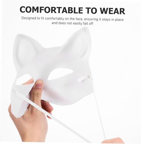 ERINGOGO 1 Set Decorative Set DIY Unfinished Half Face Animal Mask Kit with Versatile Decoration Options for Masquerade Parties and Cosplay Events Comfortable Fit for Creative Expression in Kuwait