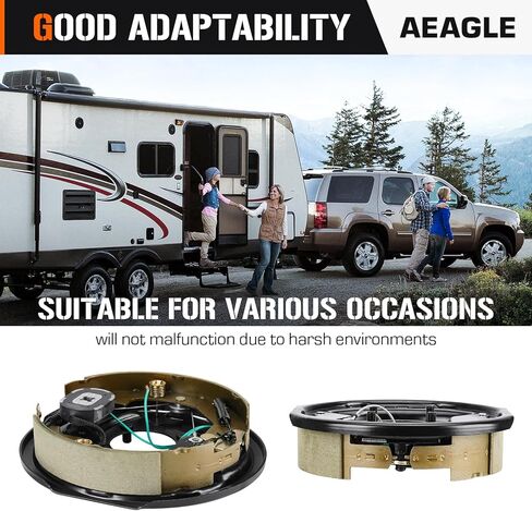 4Pcs 10" x 2-1/4" Self-Adjusting Electric Trailer Brake Assemblies for 3,500lbs, Left and Right in Saudi Arabia