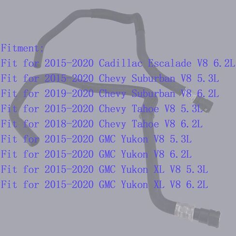 Engine Heater Inlet Hose & Outlet Hose Fit for Chevy Suburban Tahoe, Fit for GMC Yukon Yukon XL, for Cadillac Escalade, 5.3L 6.2L, Replace 23492578 84919464 23492579 84919466 in Kuwait