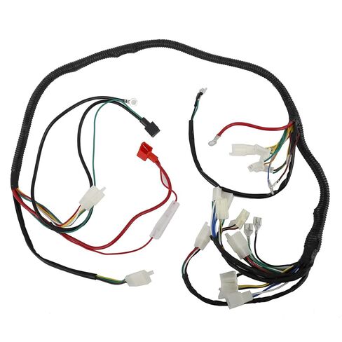 Electrics Wiring Harness Loom Kit Electrics Stator Coil CDI Wiring Harness Solenoid Relay Spark Plug for GY6 150cc-250cc ATV Quad in Kuwait