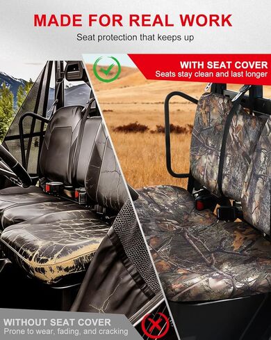 أغطية مقاعد UTV متوافقة مع Polaris Ranger Crew 1000 Premium 2020-2025 وRanger Crew XP 1000 2017-2021، أغطية مقاعد مموهة من قماش أكسفورد مقاومة للماء 1680D للأماكن الخارجية in Kuwait