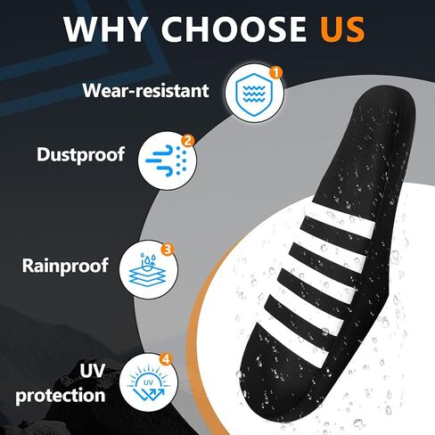 Non-Slip Seat Cover (White) Compatible with Ridstar Q20/Q20 Pro Lite EBike, Electric Bike Waterproof Soft Seat Cover, Elastic Band Design in Kuwait