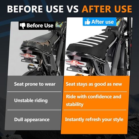 Non-Slip Seat Cover (White) Compatible with Ridstar Q20/Q20 Pro Lite EBike, Electric Bike Waterproof Soft Seat Cover, Elastic Band Design in Kuwait