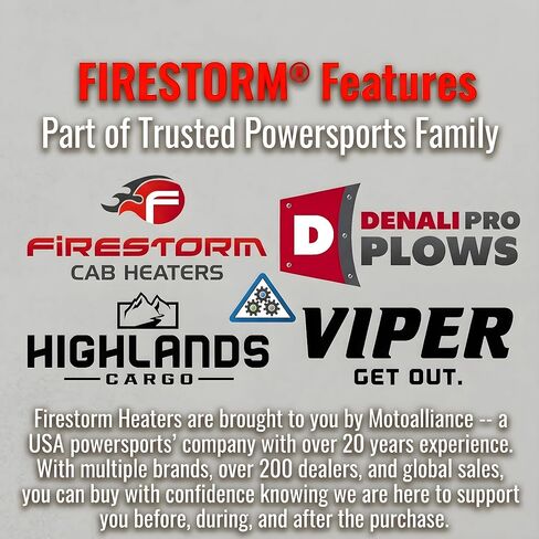 سخان الكابينة FIRESTORM® UTV يناسب 2017-2026 Can-Am Maverick X3. 18000 وحدة حرارية بريطانية من الحرارة المشتعلة وملاءمة مخصصة على طراز OEM. in Kuwait